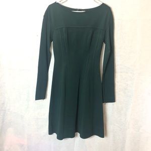 Theory Long Sleeve Green Dress